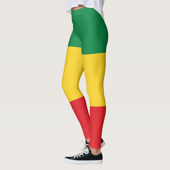 Green, Gold (Yellow) and Red Colours Flag Leggings (Left)