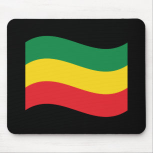 Green, Gold (Yellow) and Red Colours Flag Mouse Mat