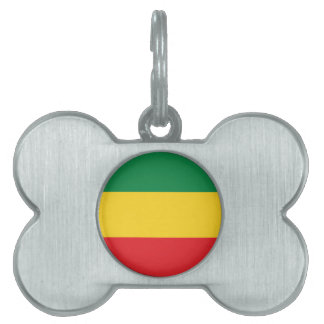 Green, Gold (Yellow) and Red Colours Flag Pet ID Tag