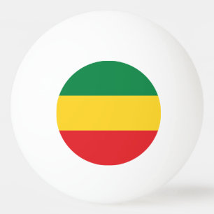 Green, Gold (Yellow) and Red Colours Flag Ping Pong Ball