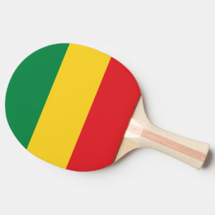 Green, Gold (Yellow) and Red Colours Flag Ping Pong Paddle