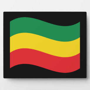 Green, Gold (Yellow) and Red Colours Flag Plaque