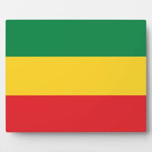 Green, Gold (Yellow) and Red Colours Flag Plaque