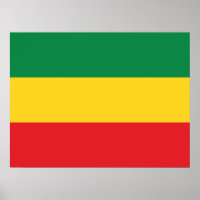 Green, Gold (Yellow) and Red Colours Flag