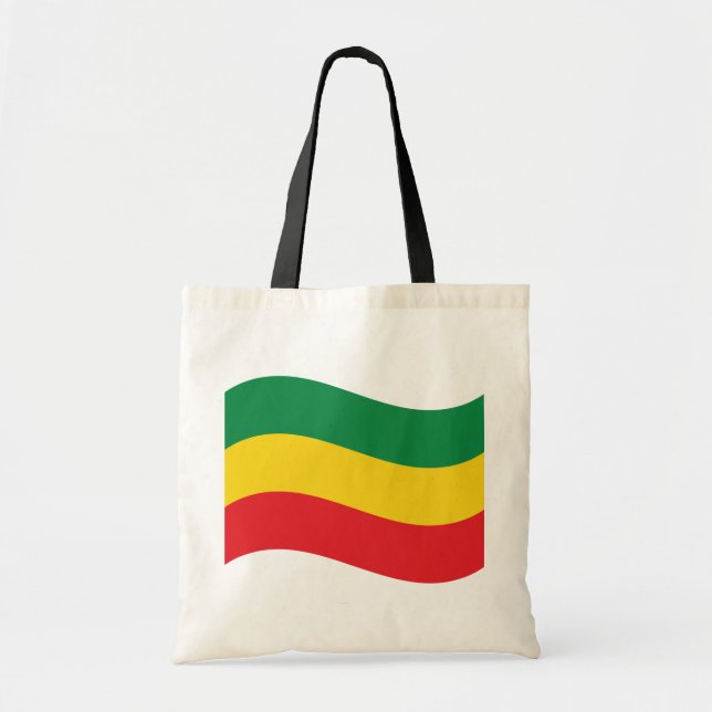 Green, Gold (Yellow) and Red Colours Flag Tote Bag (Front)