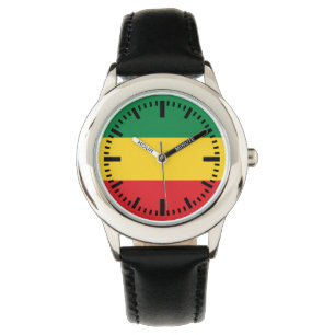Green, Gold (Yellow) and Red Colours Flag Watch