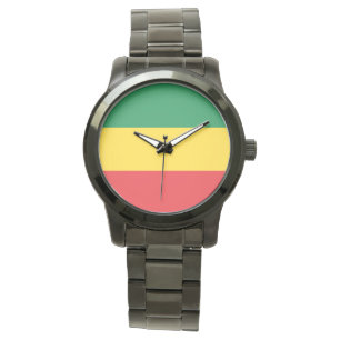 Green, Gold (Yellow) and Red Colours Flag Watch