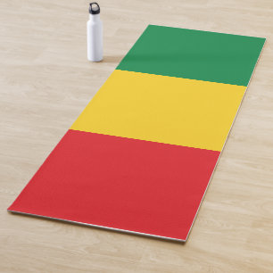Green, Gold (Yellow) and Red Colours Flag Yoga Mat