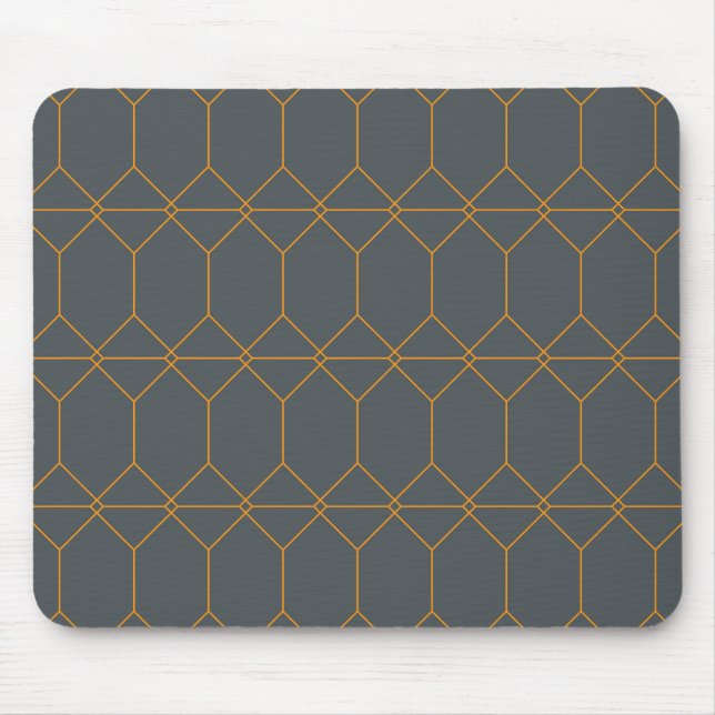 Green, golden, simple, retro, elegant illustration mouse mat (Front)