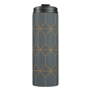 Green, golden, simple, retro, elegant illustration thermal tumbler