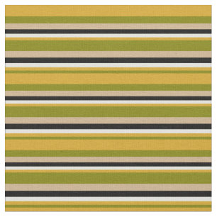 Green, Goldenrod, Light Yellow, Black, and Tan Fabric