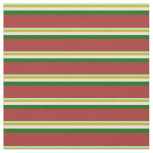 Green, Goldenrod, Light Yellow, Dark Green & Brown Fabric