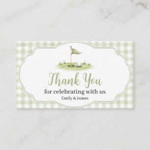 Green Golf Baby Shower Thank You Card