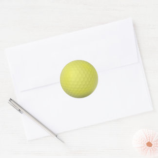 Green Golf Ball Classic Round Sticker