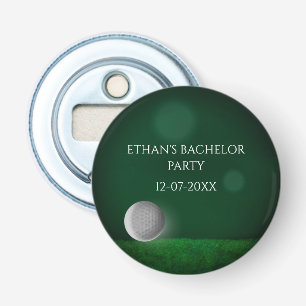 Green golf ball golfing bachelor party  bottle opener