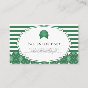 Green golf books for baby enclosure card