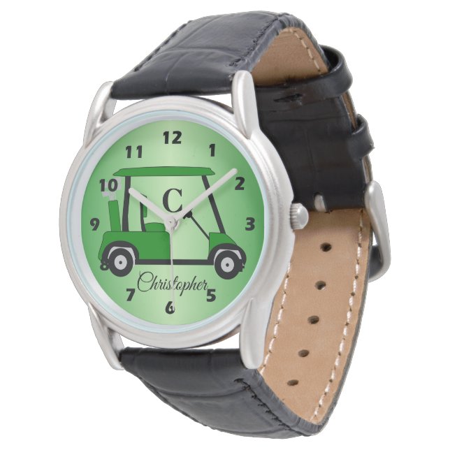 Green Golf Buggy Watch (Angled)
