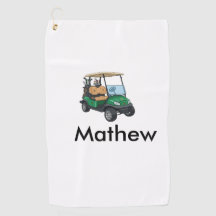 Green golf car name man sports boy gifts letter 