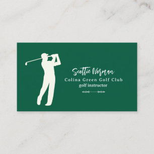 Green Golf Club Instructor Business Card