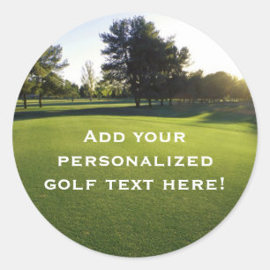 Green Golf Course at Dawn Classic Round Sticker