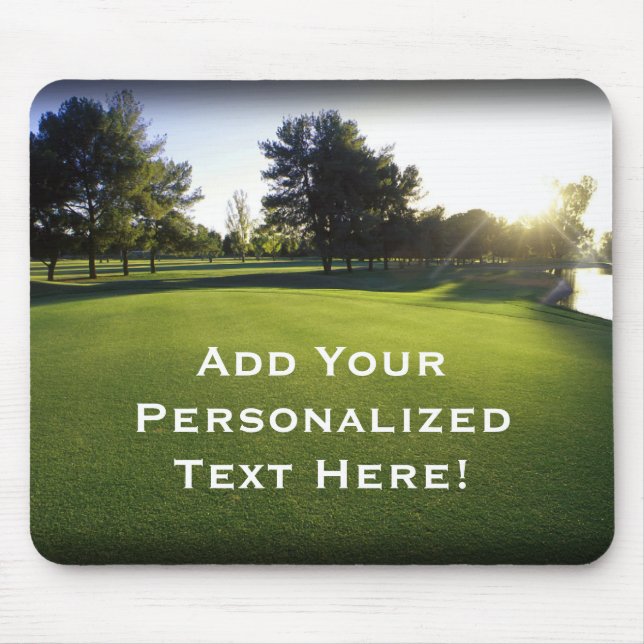 Green Golf Course at Dawn Mouse Mat (Front)