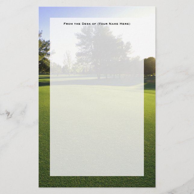 Green Golf Course at Dawn Stationery (Front)