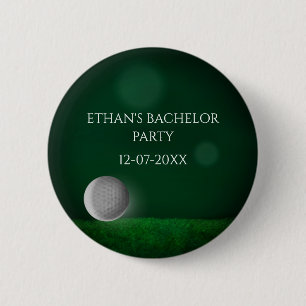 Green golf course golf ball golf bachelor party 6 cm round badge