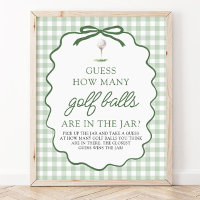 Green Golf Guess How Many Golf Balls Baby Shower