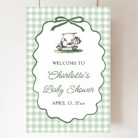 Green Golf New to the Club Baby Shower Welcome