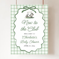 Green Golf New to the Club Baby Shower Welcome