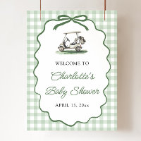 Green Golf New to the Club Baby Shower Welcome