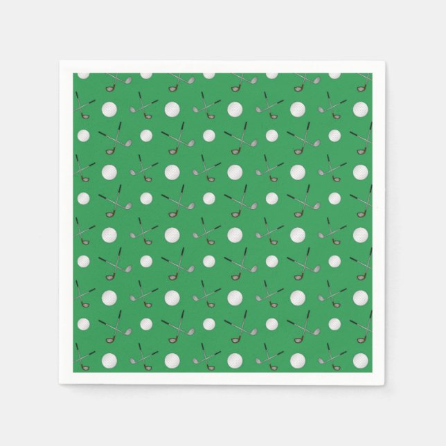 Green golf pattern napkin (Front)