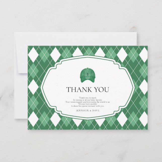 Green golf thank you card (Front)