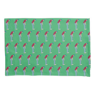 Green Golf Themed Pillowcase
