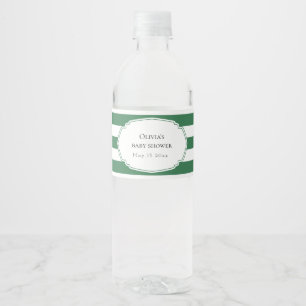 Green golf  water bottle label