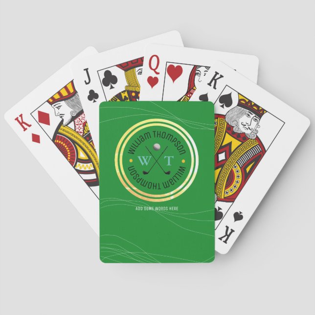 green golfer playing cards (Back)