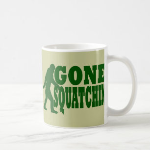 Green gone squatchin slogan text coffee mug