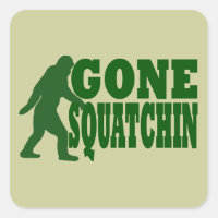 Green gone squatchin slogan text