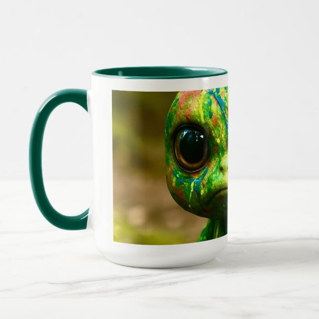Green Goo Monster – Creepy Cute Canvas Print Mug (Left)