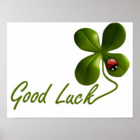 Green Good Luck Clover Ladybug St. Patrick's Day