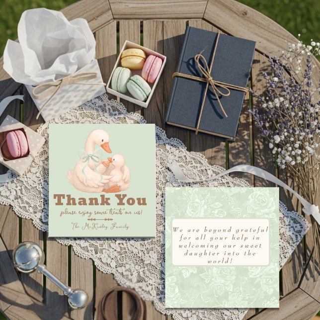 Green Goose Labor Delivery NICU Hospital Thank Thank You Card (Green Goose Labor Delivery NICU Hospital Thank Thank You Card)