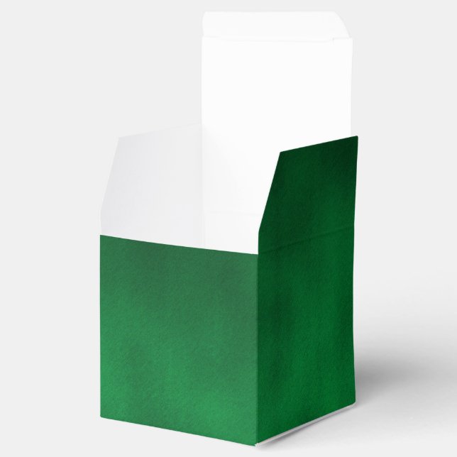 Green Gothic Ombre Background Art Favour Box (Opened)