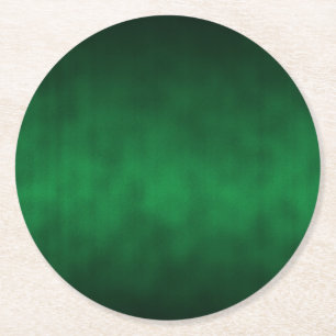 Green Gothic Ombre Background Art Round Paper Coaster