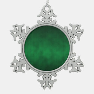 Green Gothic Ombre Background Art Snowflake Pewter Christmas Ornament