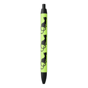 Green Gracious Evil Black Cat Ink Pen
