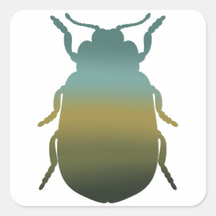 Green Gradient Beetle Sticker