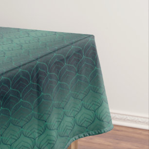 Green gradient in art deco style. tablecloth