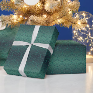 Green gradient in art deco style. wrapping paper