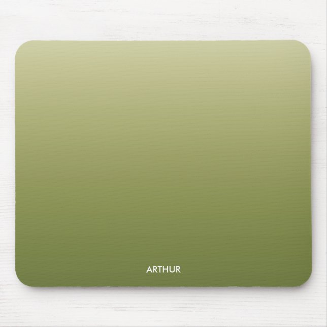 Green Gradient Ombre Personalised Mouse Mat (Front)