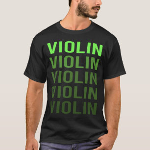 Green Gradient Violin T-Shirt